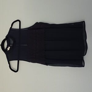 Navy Maurices Sheer Blouse